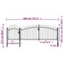 Voir la diapositive 5 : VIDAXL Portail de jardin Acier 2,25 x 4 m Noir