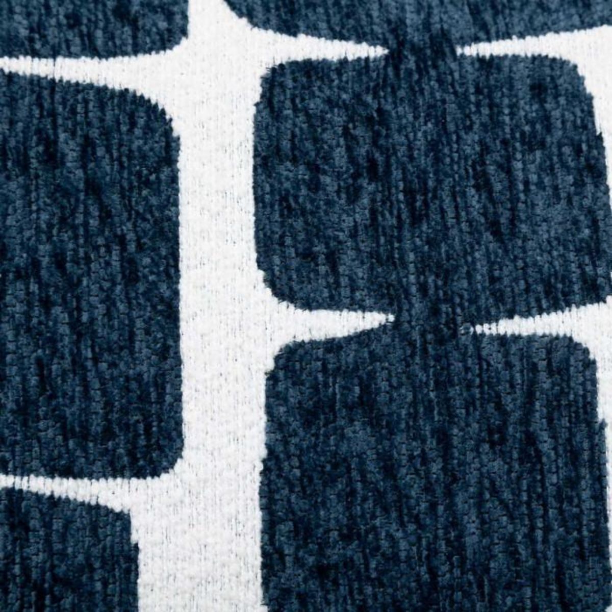 ATMOSPHERA Housse de Coussin Chenille  Jeni  30x50cm Bleu Égéen