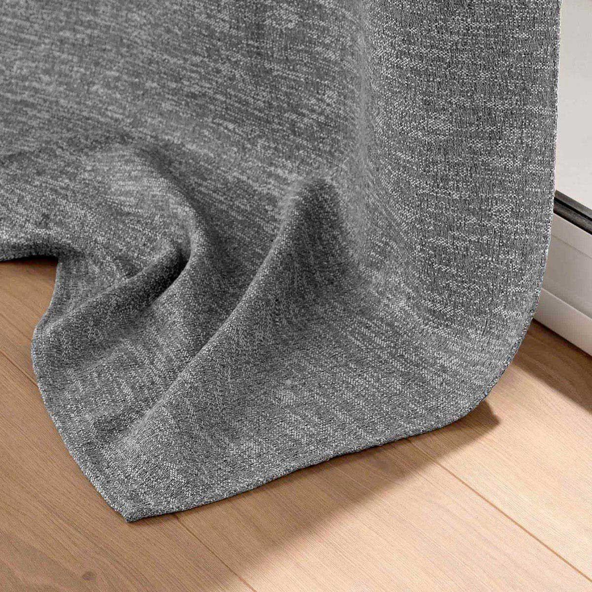 Voir la diapositive 3 : Douceur d'Intérieur Rideau occultant jacquard  dusky  140x240cm anthracite