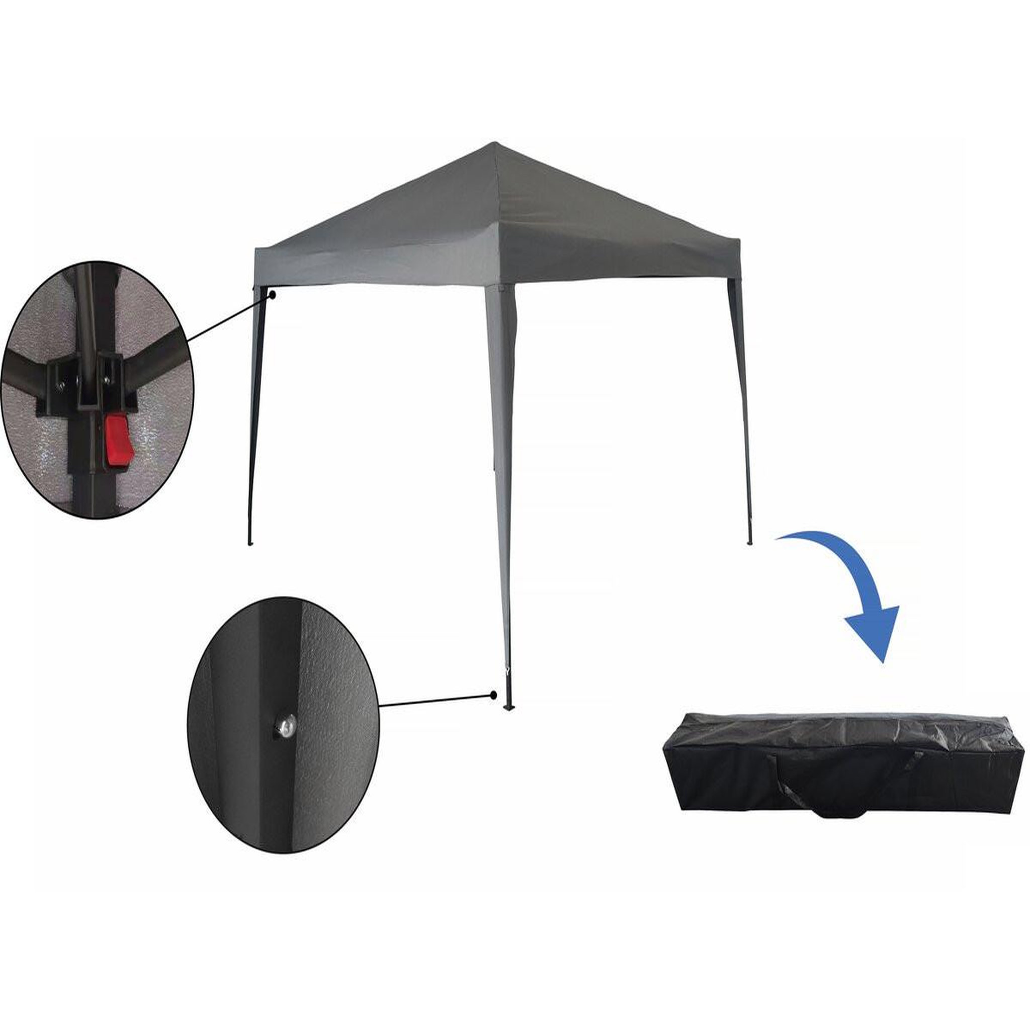 Voir la diapositive 3 : Habitat et Jardin Tonnelle de jardin pliante  svetlana 3  - 9 m² - 3 x 3 m - gris