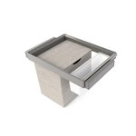 EMUCA SRL Kit plateau auxiliaire -  panier et rack ajustable Quartz pour armoires -  glissières extension totale et à fermeture douce -  Module 70cm -  Finition Titane