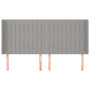 Voir la diapositive 3 : VIDAXL Tete de lit avec oreilles Gris clair 163x16x118/128 cm Tissu