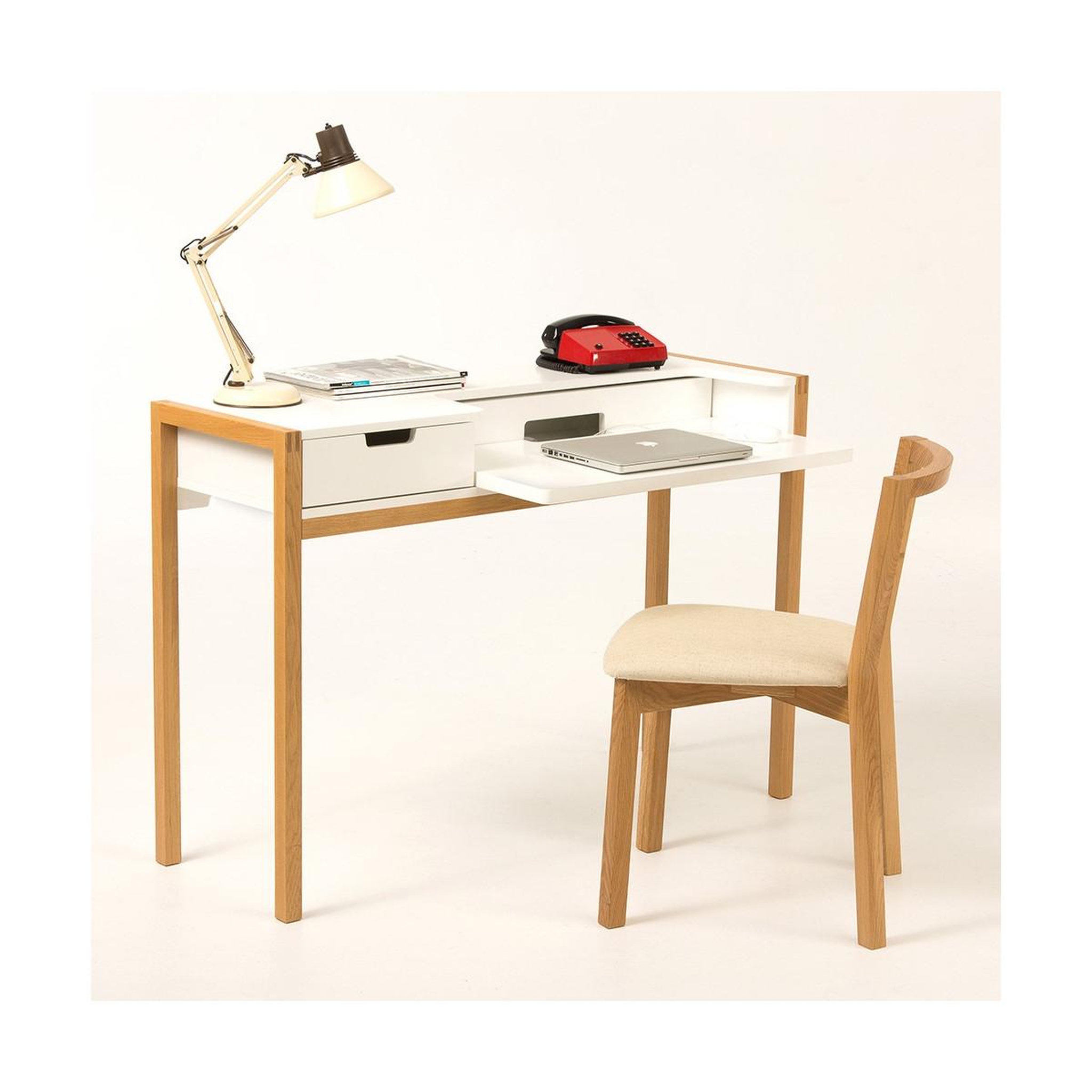 Voir la diapositive 3 : Paris Prix Bureau design en bois  farringdon  122cm naturel