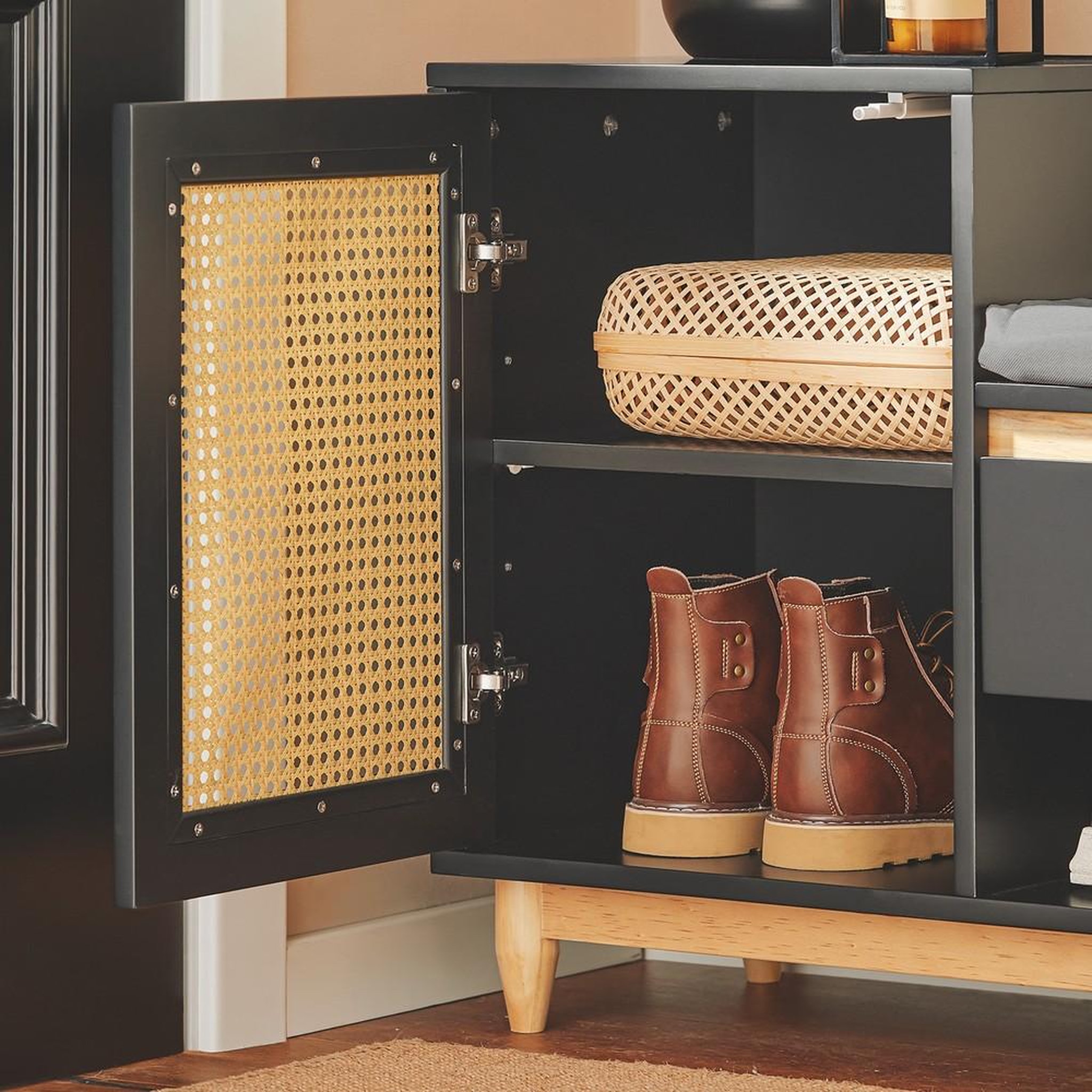 Voir la diapositive 5 : SOBUY SoBuy - Banc de Rangement à Chaussures avec Un Tiroir - Moderne - FSR128