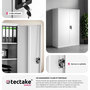 Voir la diapositive 5 : tectake Armoire de classement en métal en acier lâqué époxy gris