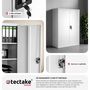 Voir la diapositive 5 : tectake Armoire de classement en métal en acier lâqué époxy gris