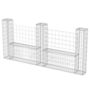 Voir la diapositive 2 : VIDAXL Panier de gabion en forme de U Acier galvanise 240x20x100 cm