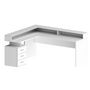 Voir la diapositive 2 : Bureau d'angle avec rehaussement 3 tiroirs L180 cm VASTO