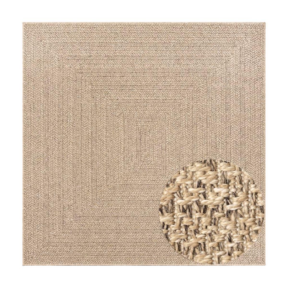 VIDAXL Tapis ZIZUR 200x200 cm aspect de jute interieur et exterieur