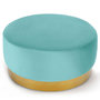 Voir la diapositive 1 : Paris Prix Pouf Rond en Velours Design  Minnie  75cm Menthe