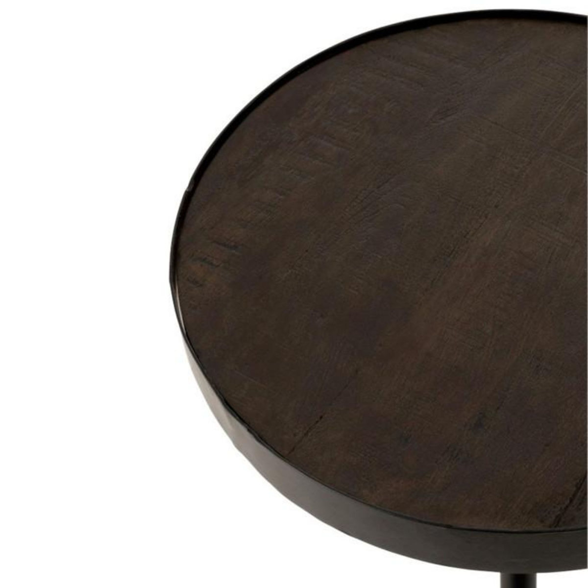 Paris Prix Table d'Appoint en Bois & Fer  Fien  50cm Naturel