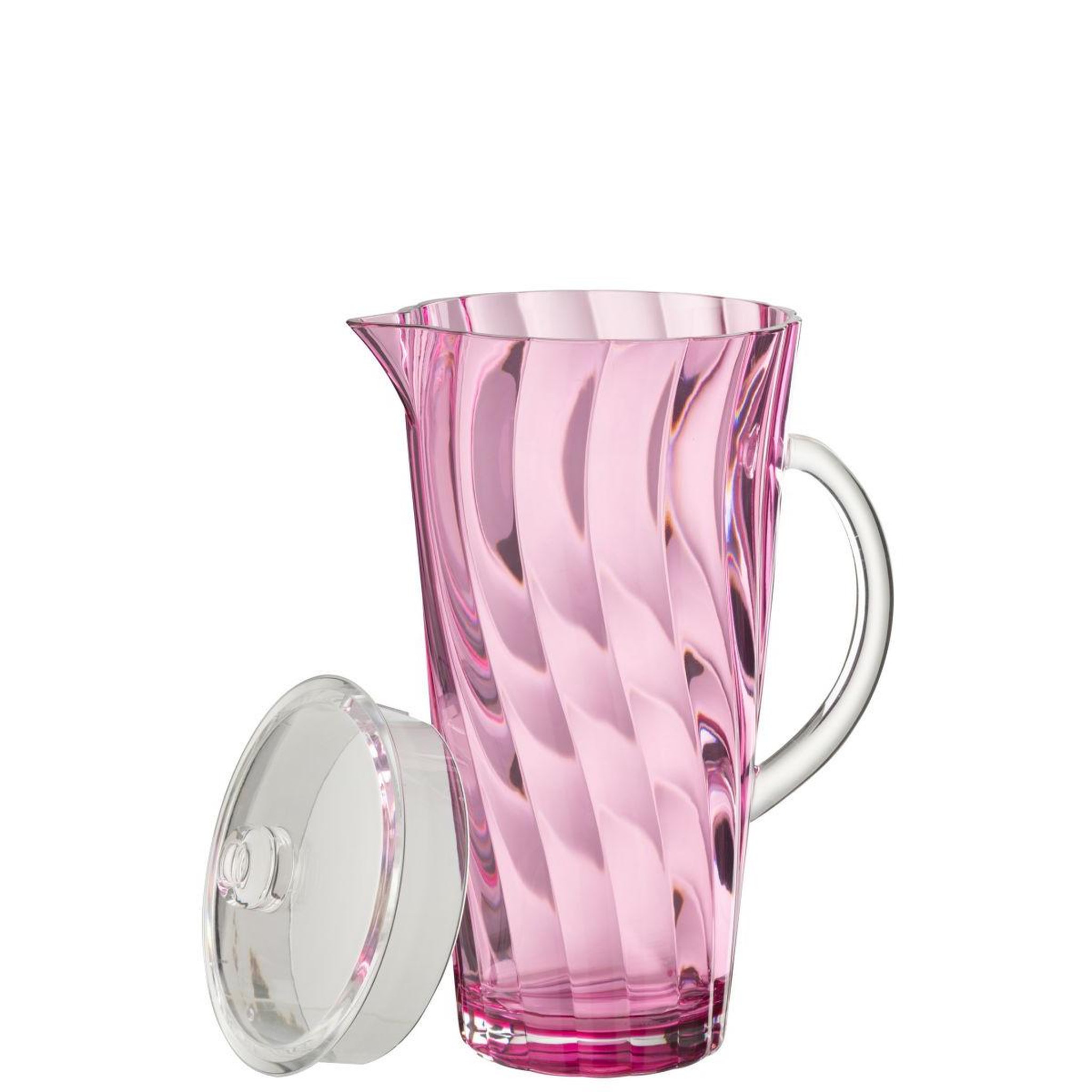 Voir la diapositive 2 : J-LINE Carafe réutilisable  vague  2,32l rose
