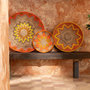 Voir la diapositive 3 : Paris Prix Lot de 3 Déco Murales  Branche Bananier  76cm Orange
