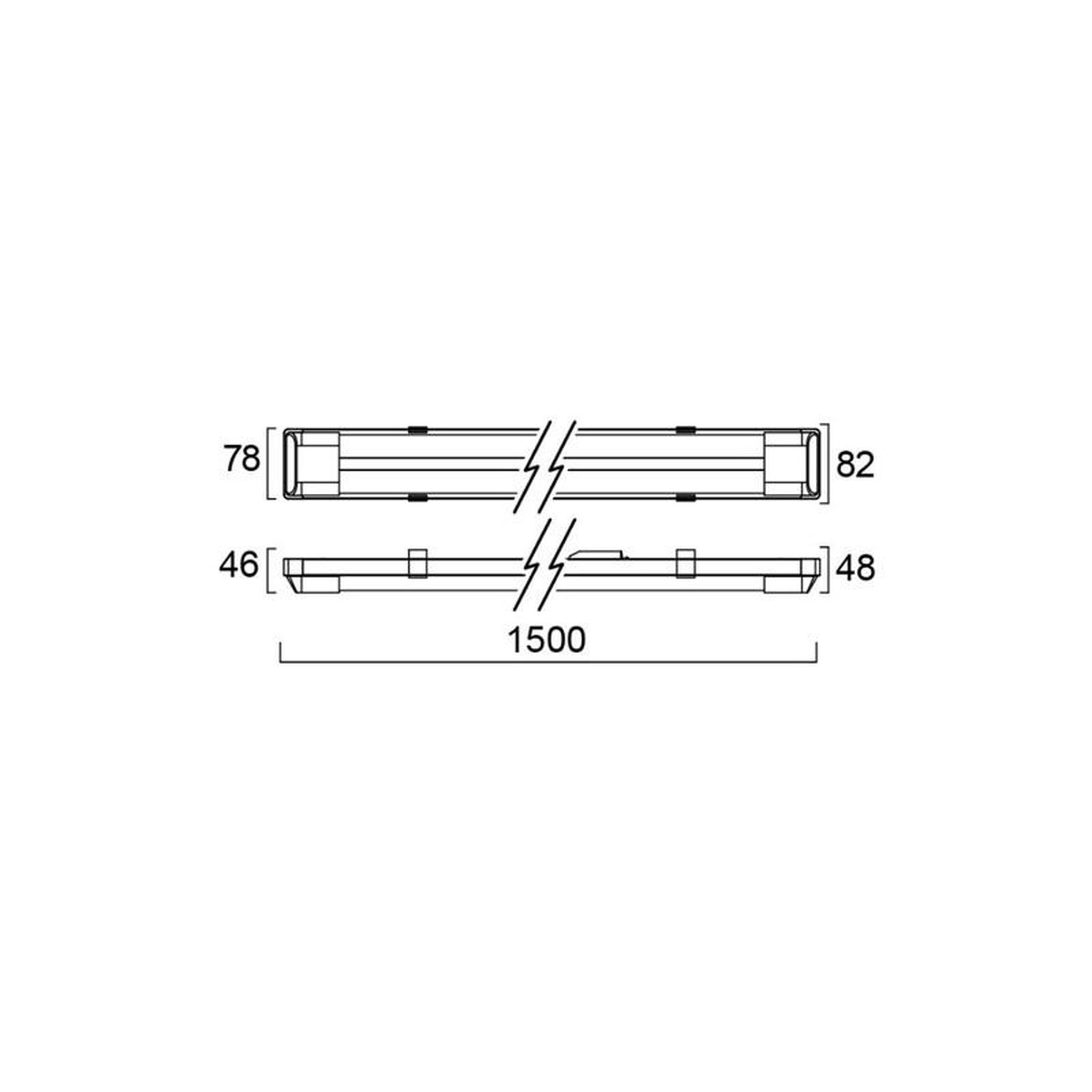 SLI SYLVANIA SAS Réglette LED IP20 BATTEN 4000K 36W double L1500mm SYLVANIA 0045164