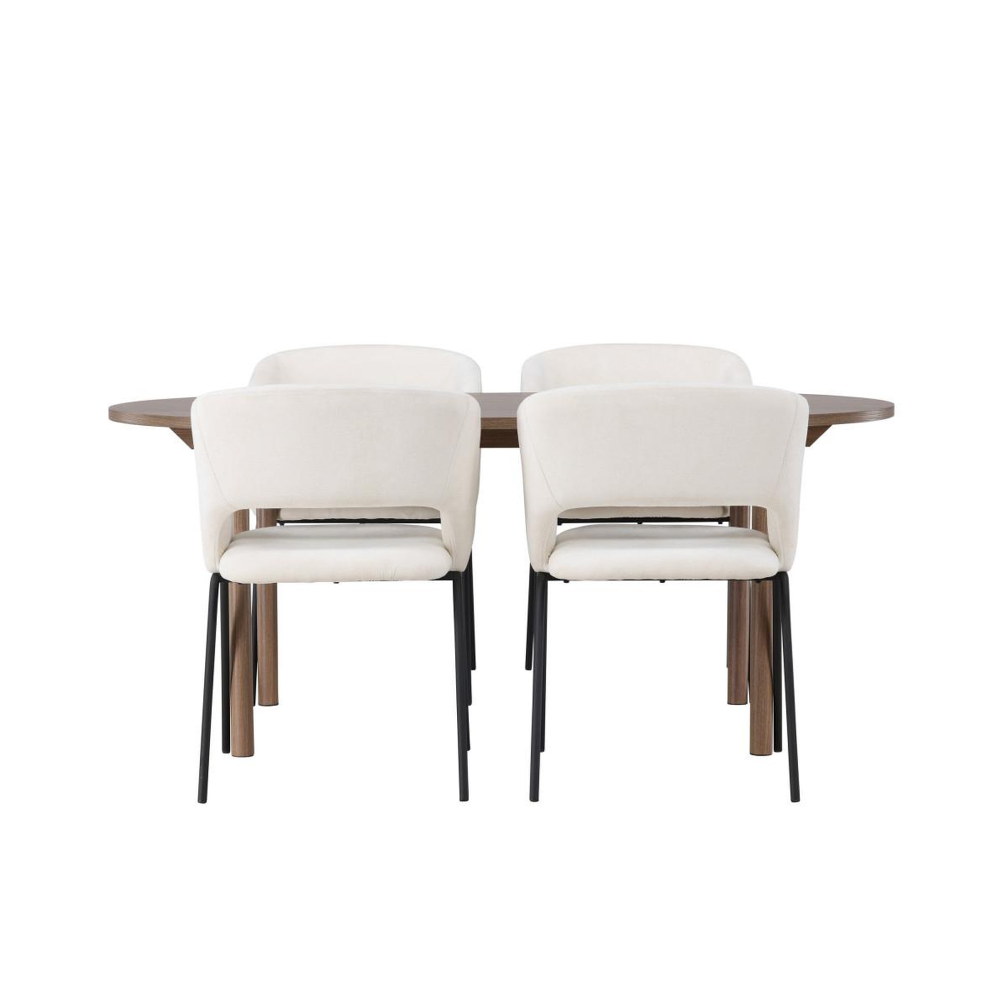 Voir la diapositive 2 : Paris Prix Ensemble table à manger & 4 chaises  andy & day  180cm naturel & blanc cassé