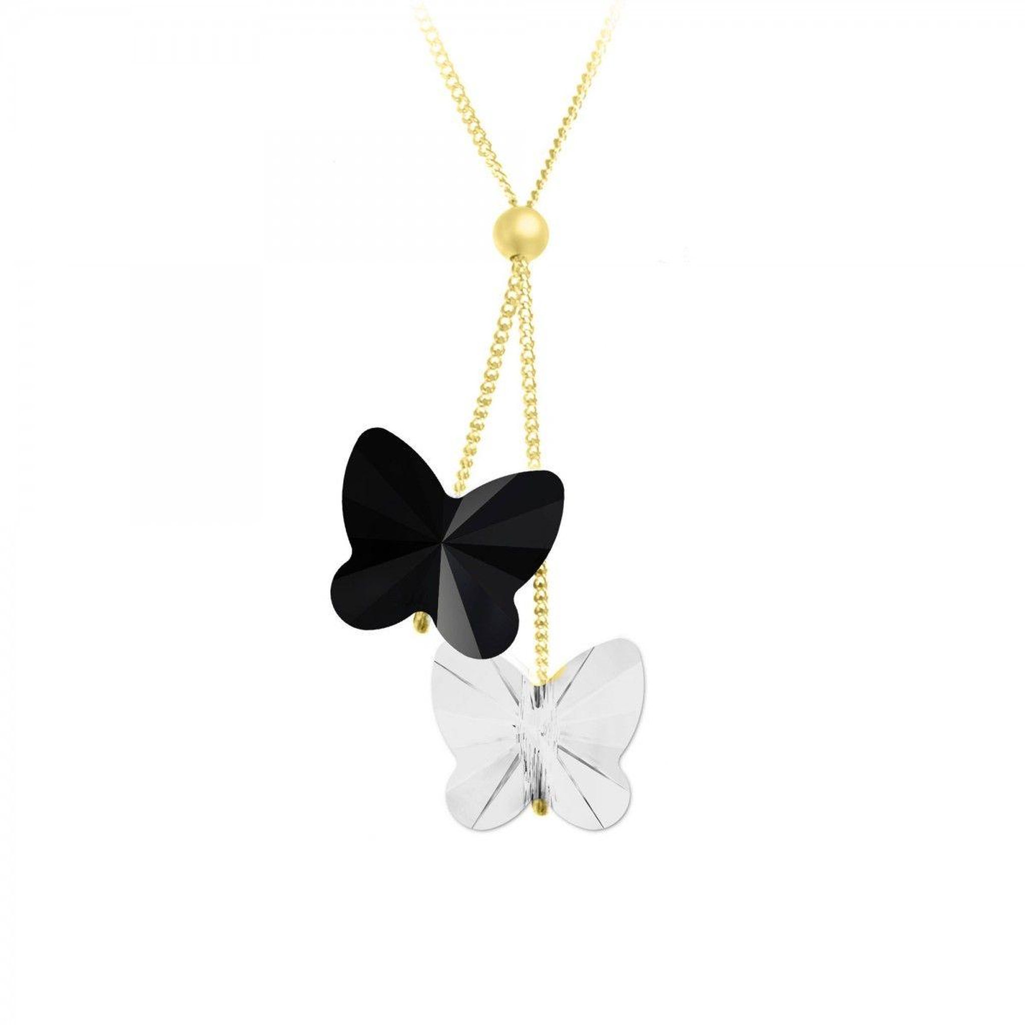 SC BOHEME Collier papillons orné de Cristaux scintillants par SC Bohème