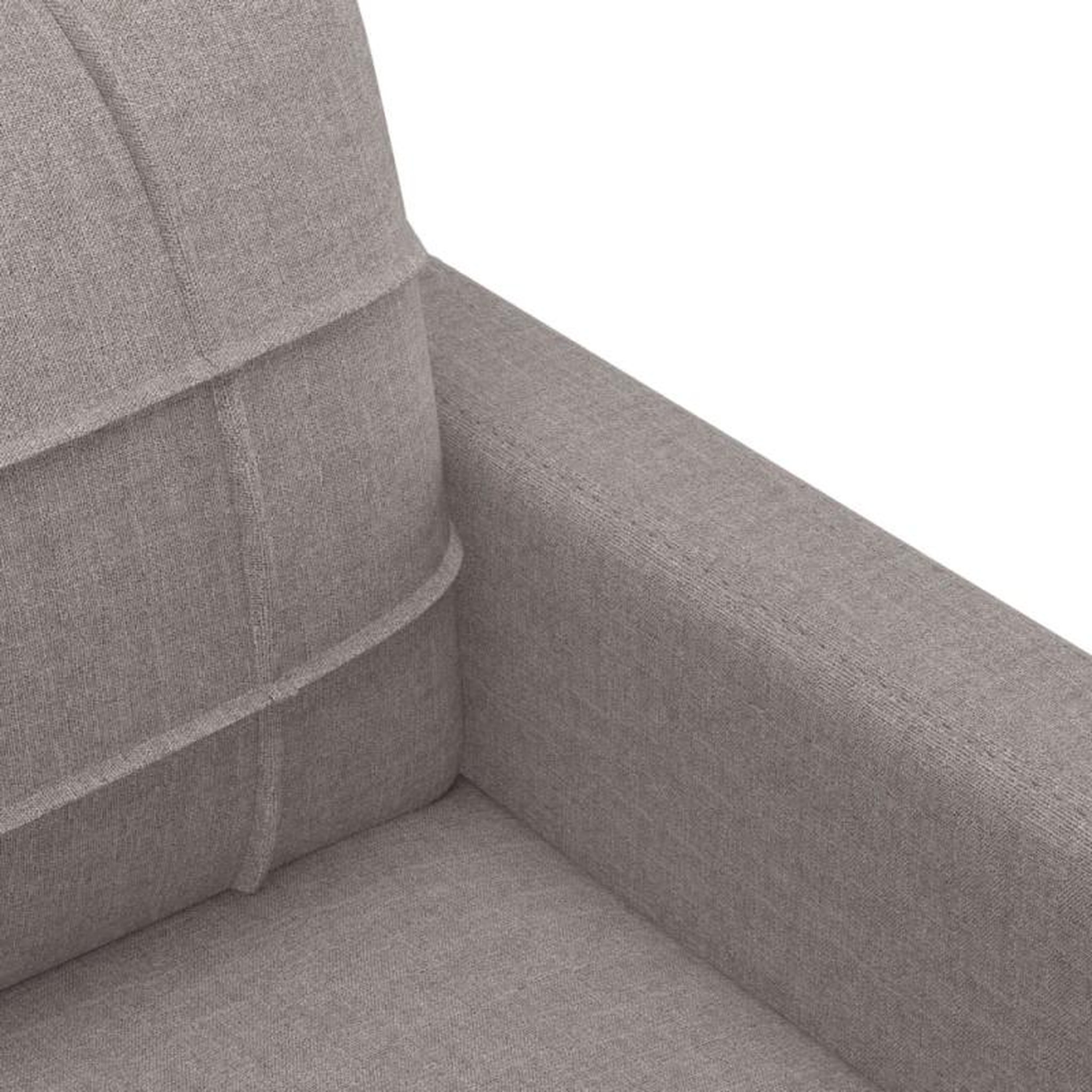 Voir la diapositive 6 : VIDAXL Canapé à 3 places Taupe 180 cm Tissu