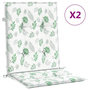 Voir la diapositive 2 : VIDAXL Coussins de chaise a dossier bas lot de 2 modele de feuille
