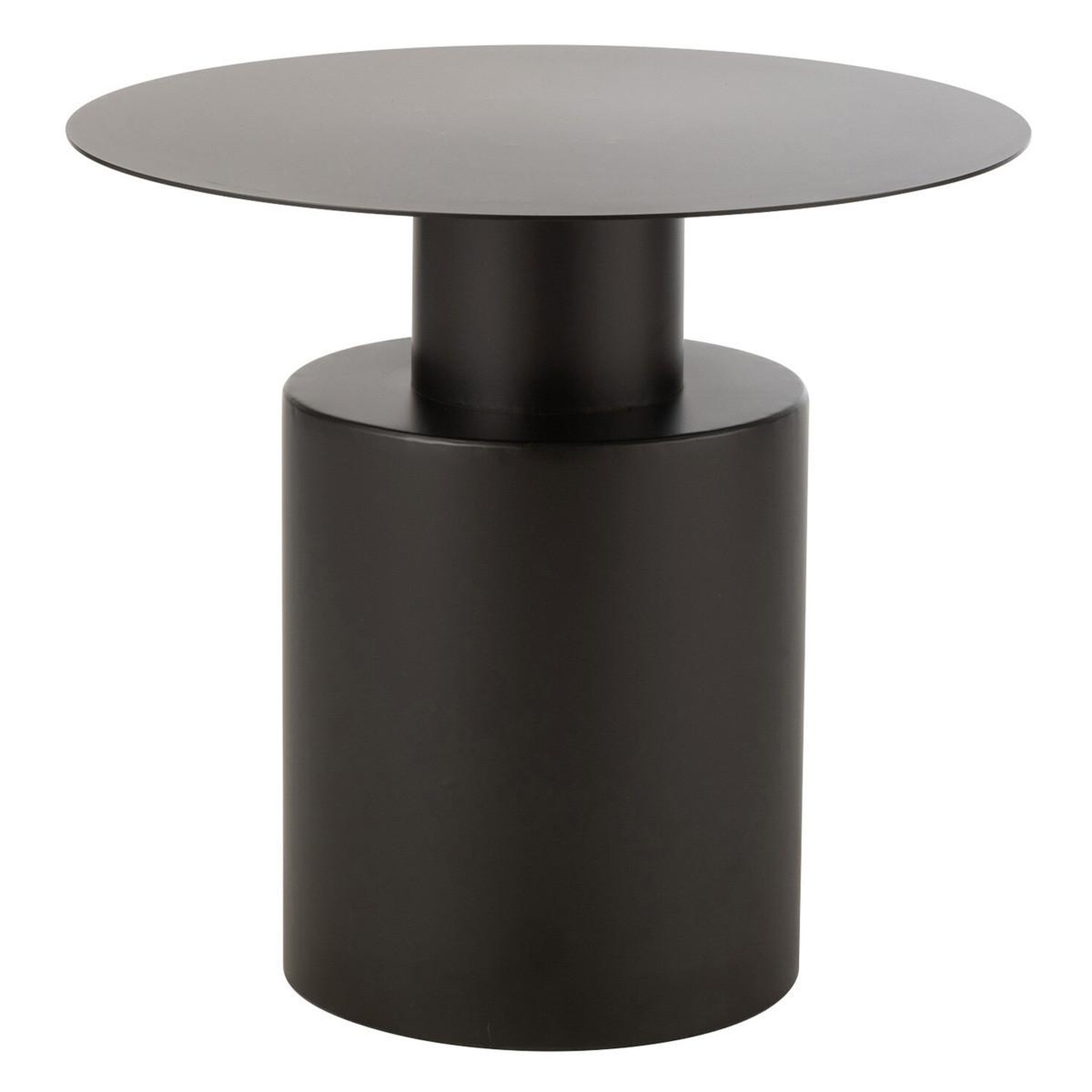 J-LINE Table d'Appoint en Métal  Gregorio  55cm Noir