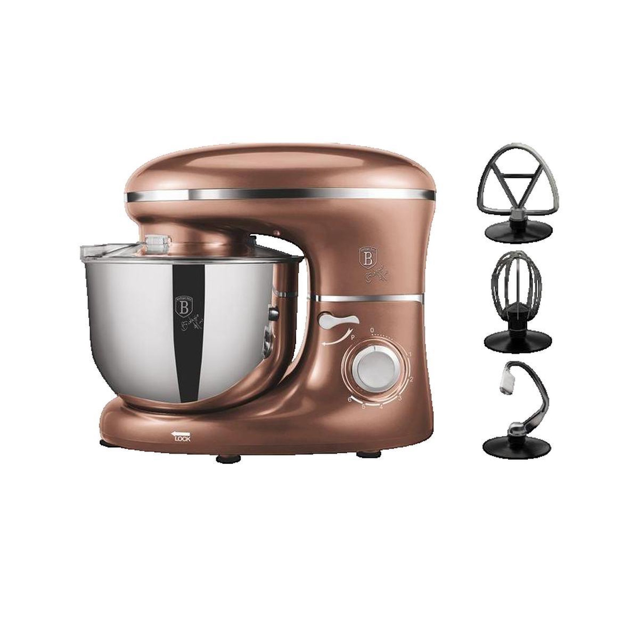 Voir la diapositive 2 : BERLINGER HAUS Robot pâtissier Berlinger Haus BH-9197 avec capacité 6 L et puissance 1300 W
