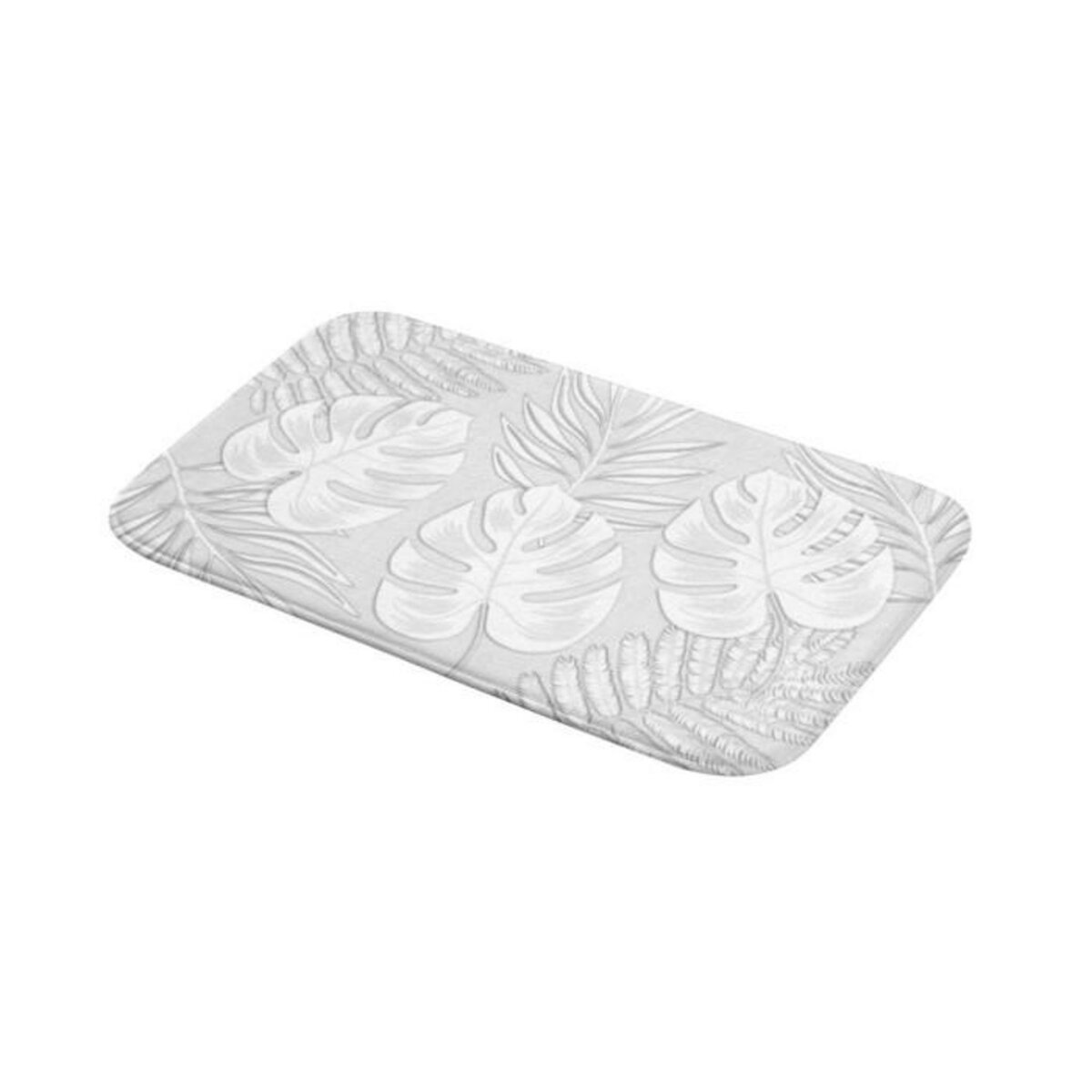 Paris Prix Tapis de Bain Microfibre  Amber  45x75cm Gris