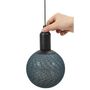 Voir la diapositive 3 : Paris Prix Lampe Suspension à Led  Boule  24cm Bleu