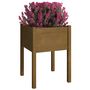 Voir la diapositive 3 : VIDAXL Jardiniere d'exterieur Marron miel 50x50x70 cm Pin massif