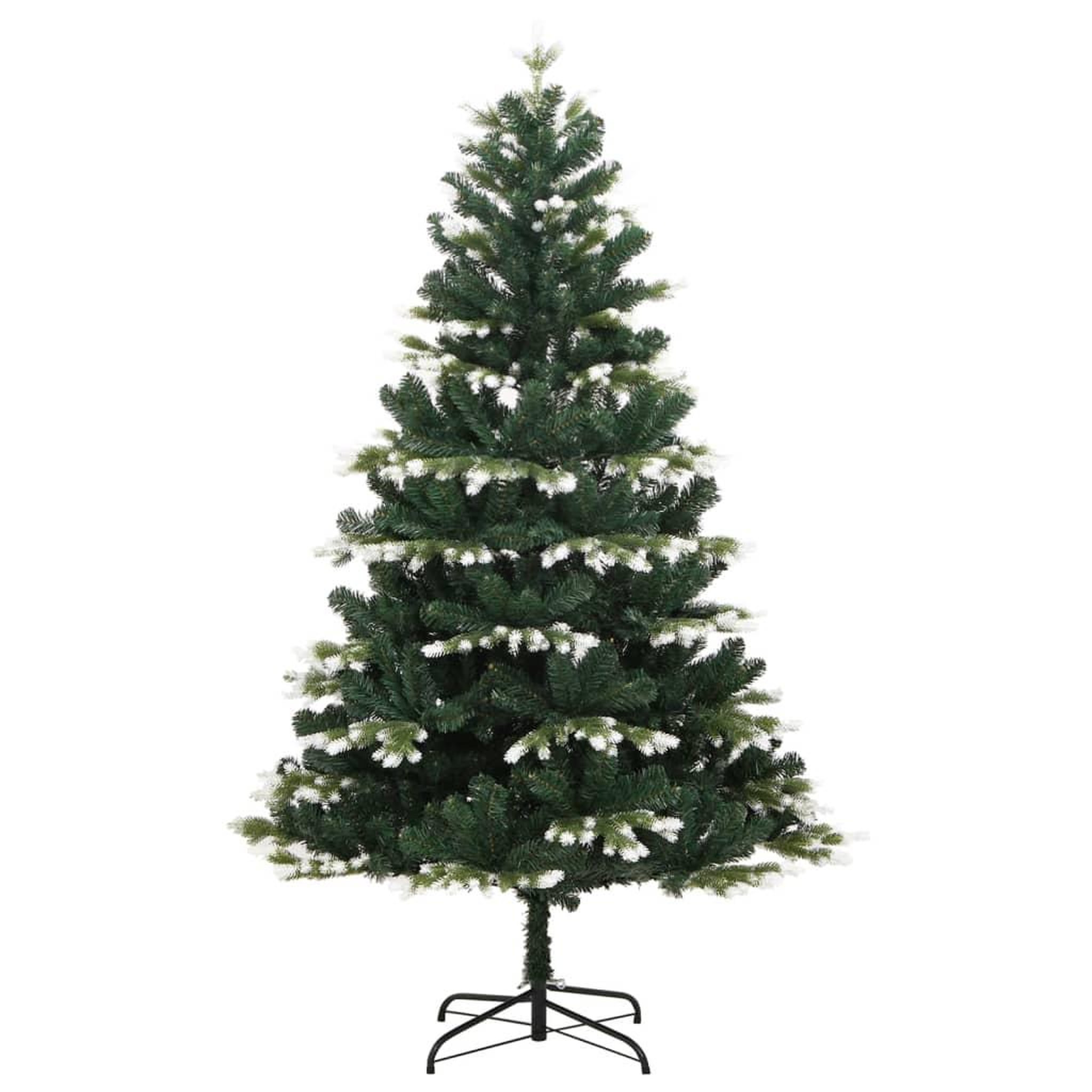 Voir la diapositive 2 : VIDAXL Sapin de Noël artificiel a charnieres avec neige floquee 210 cm