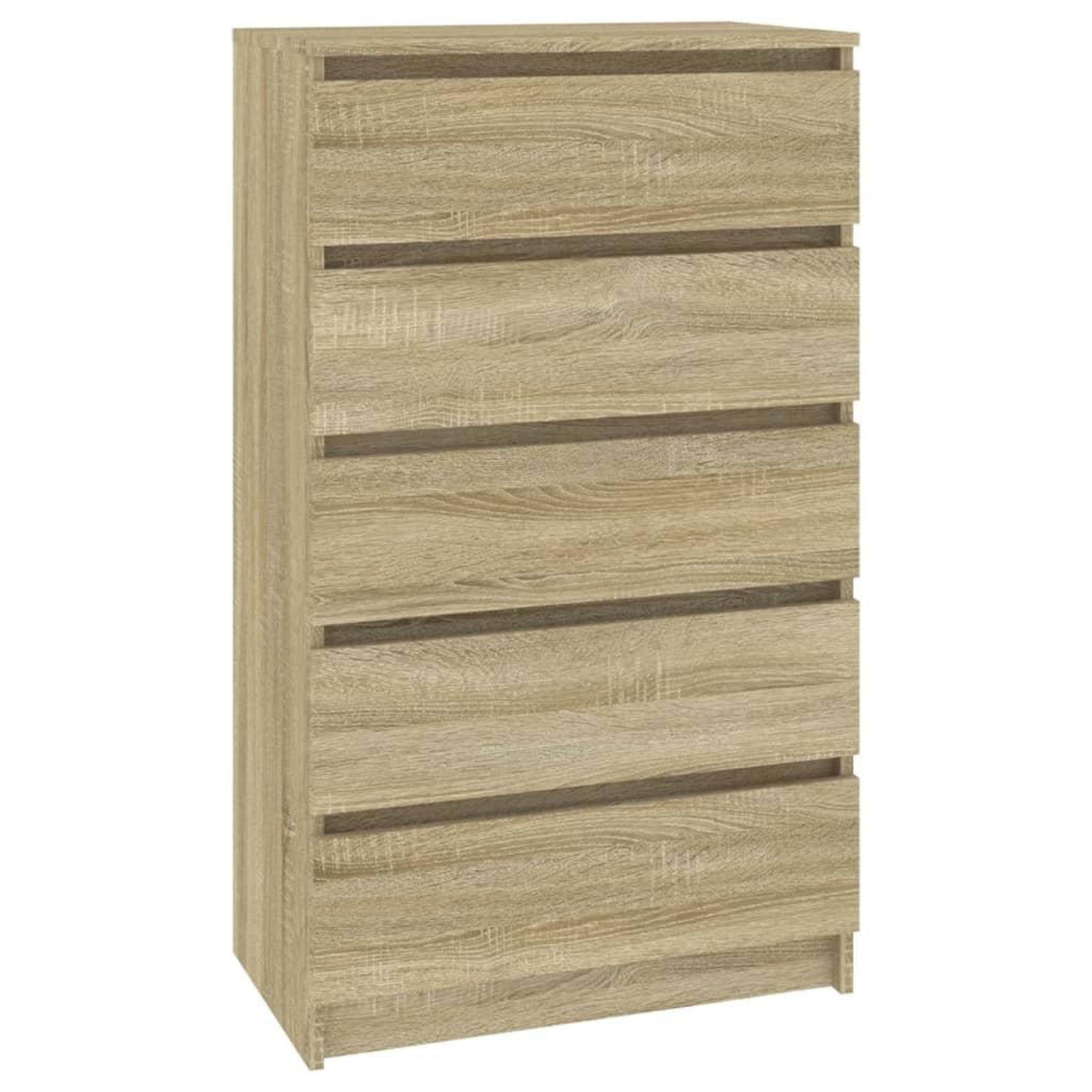Voir la diapositive 2 : VIDAXL Commode Chene sonoma 60x36x103 cm Bois d'ingenierie