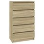 Voir la diapositive 2 : VIDAXL Commode Chene sonoma 60x36x103 cm Bois d'ingenierie