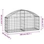 Voir la diapositive 5 : VIDAXL Panier de gabions arque 100x30x40/60 cm Fer galvanise