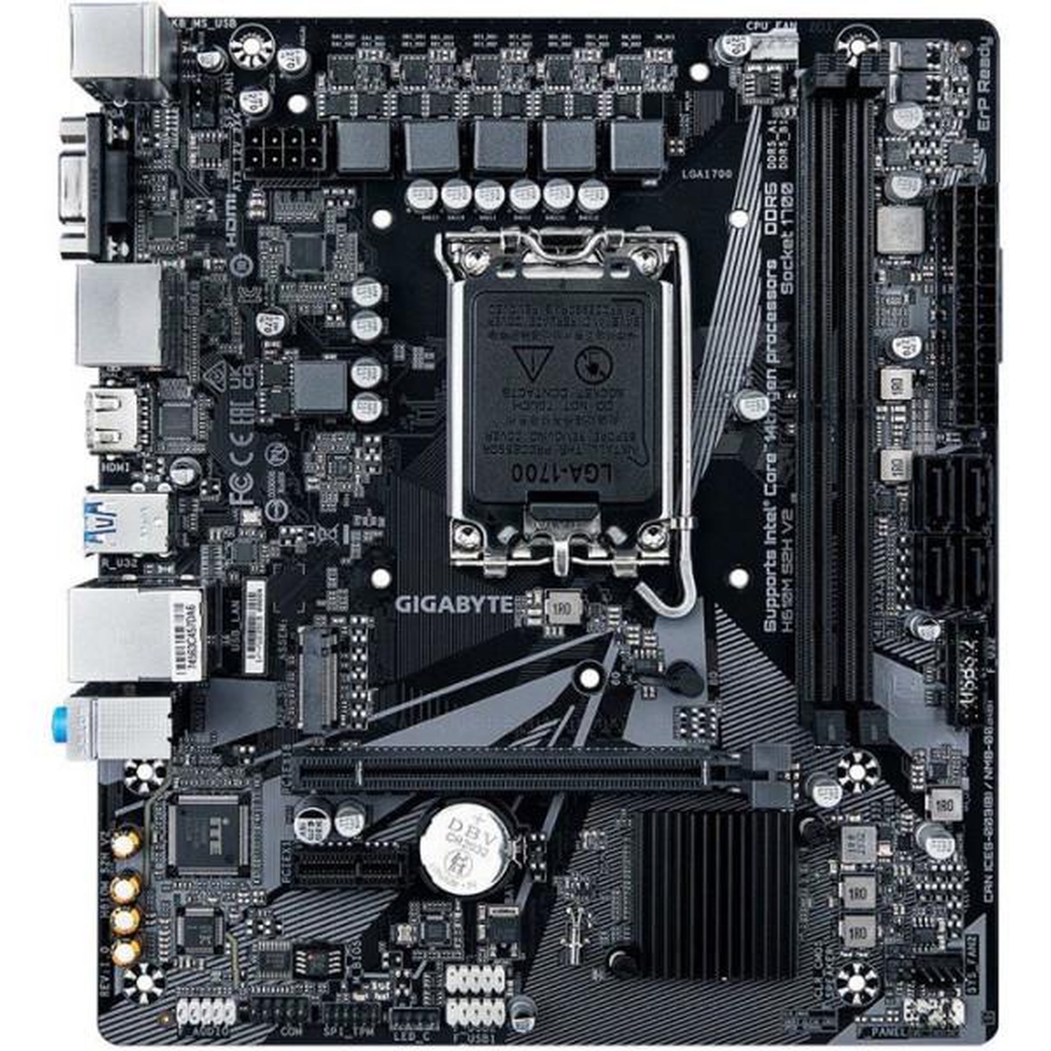 Voir la diapositive 2 : Gigabyte Carte mere - GIGABYTE - H610M S2H V2 DDR5 - Format Micro-ATX - Chipset Intel H610 - DDR5