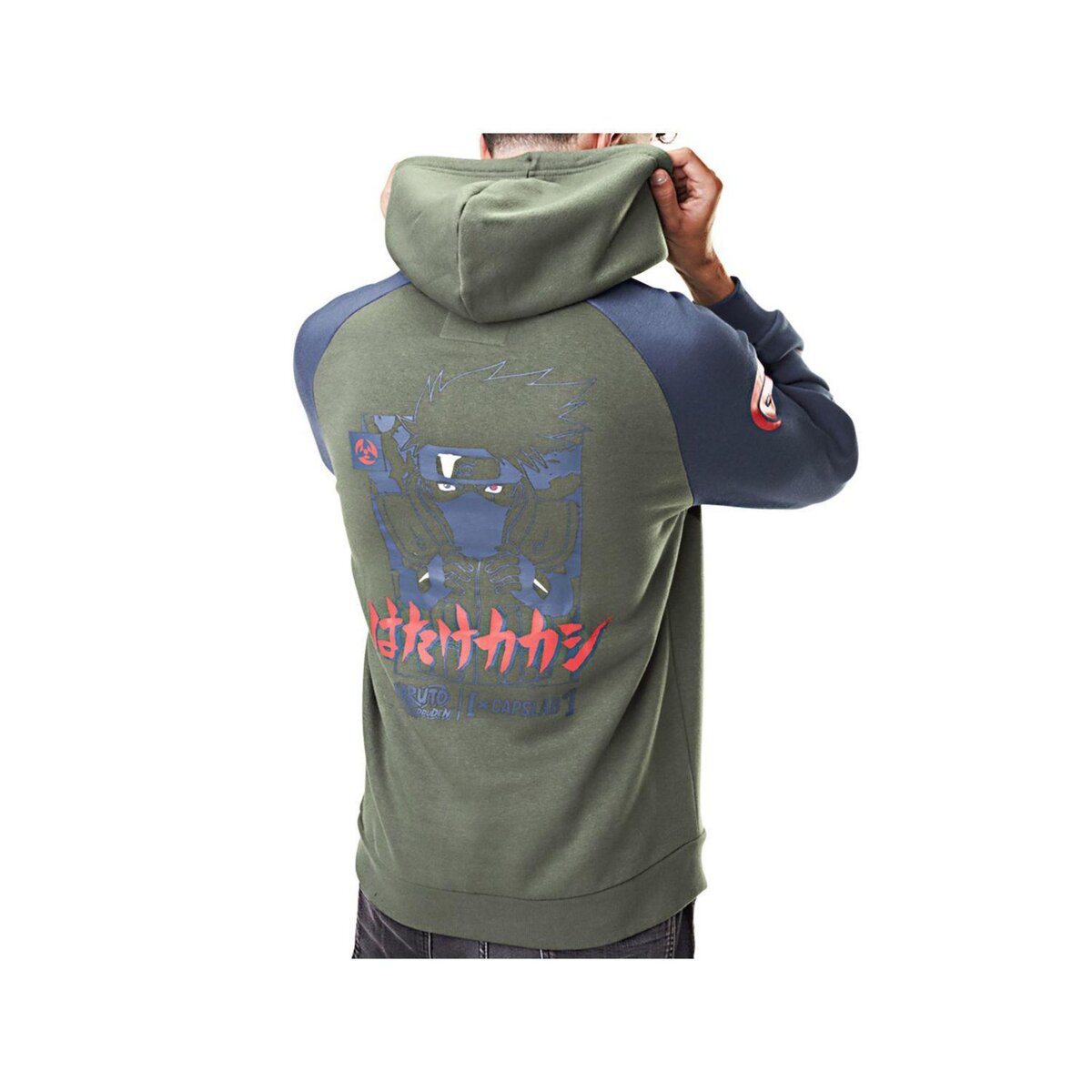 CAPSLAB Sweat capuche homme Naruto Kakashi pas cher Auchan