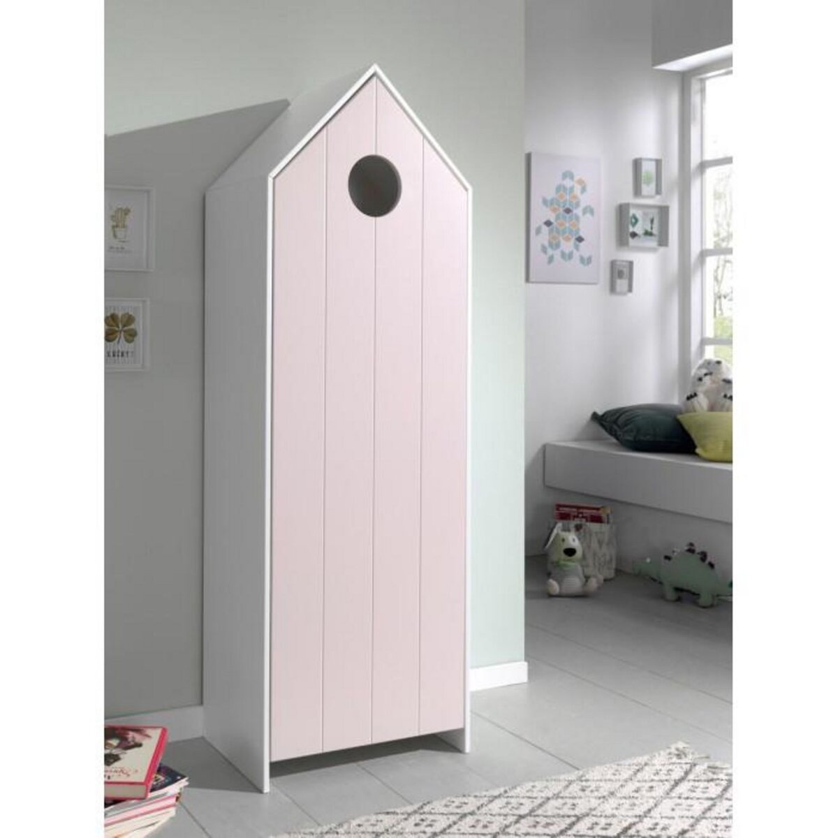 Paris Prix Armoire Enfant 4 Niveaux  Casami  171cm Rose