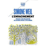 L'ENRACINEMENT. PRELUDE A UNE DECLARATION DES DEVOIRS ENVERS L'ETRE HUMAIN, Weil Simone