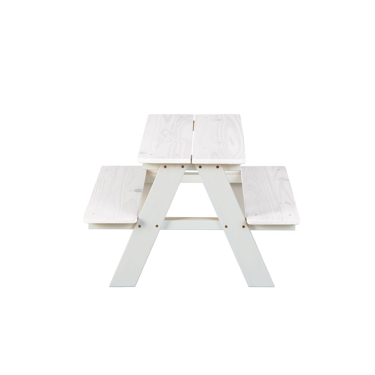 Table-banc enfant HENNING pin massif vernis