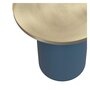 Voir la diapositive 3 : Rendez vous déco Table d'appoint ronde en métal bleu et laiton D45 cm - Lyne