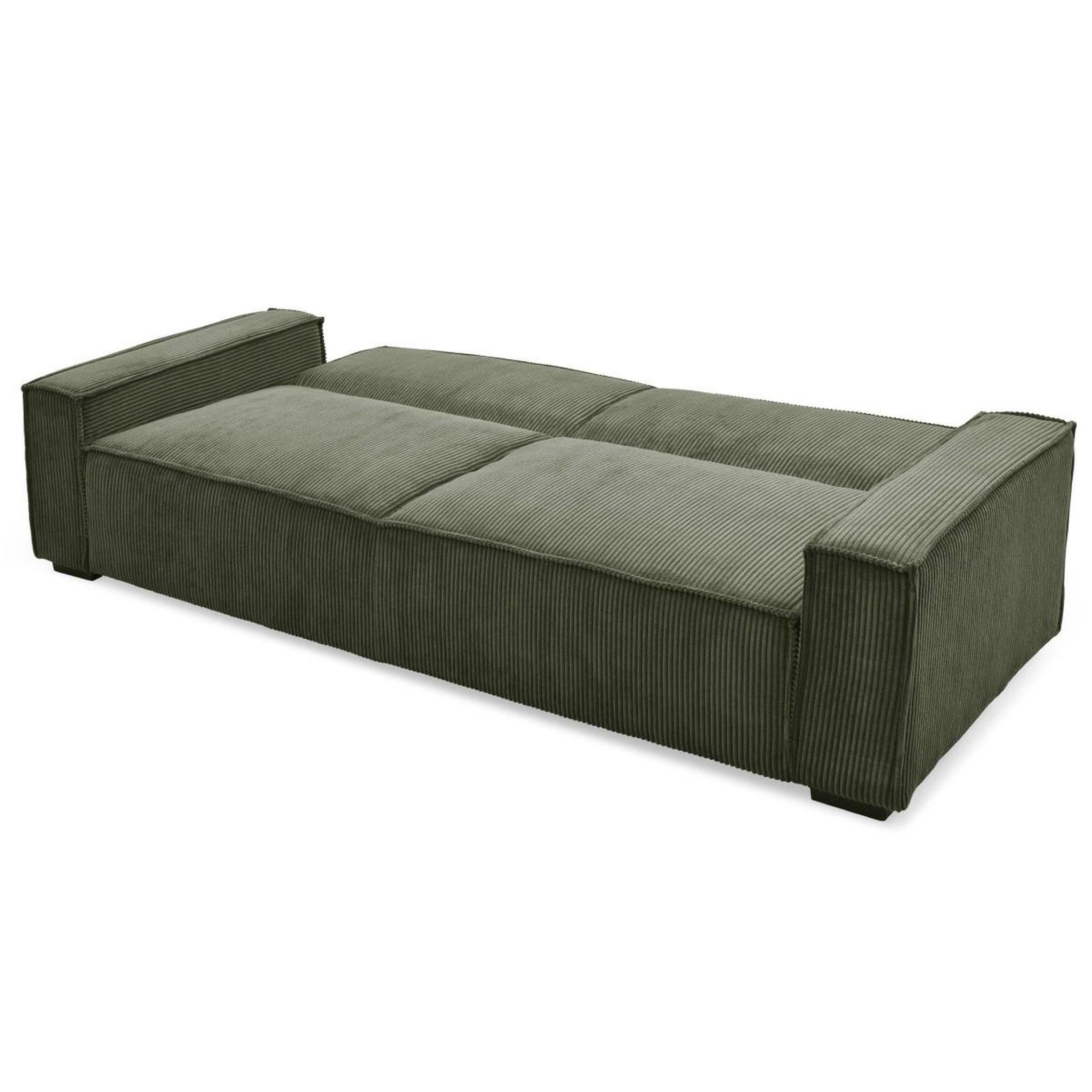 Voir la diapositive 3 : Paris Prix Canapé convertible 3 places velours  dudley  230cm vert