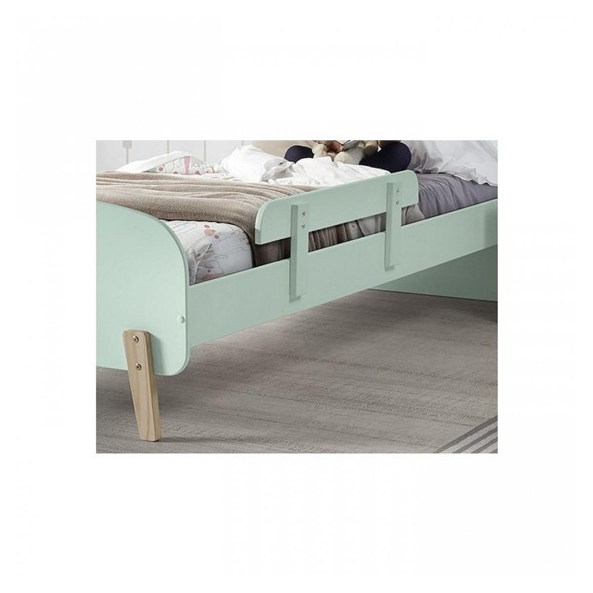 Voir la diapositive 5 : Paris Prix Lit enfant & barrière de sécurité  kiddy  90x200cm vert menthe