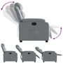 Voir la diapositive 4 : VIDAXL Fauteuil inclinable Gris Similicuir