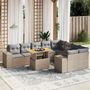 Voir la diapositive 1 : VIDAXL Salon de jardin avec coussins 10 pcs beige resine tressee