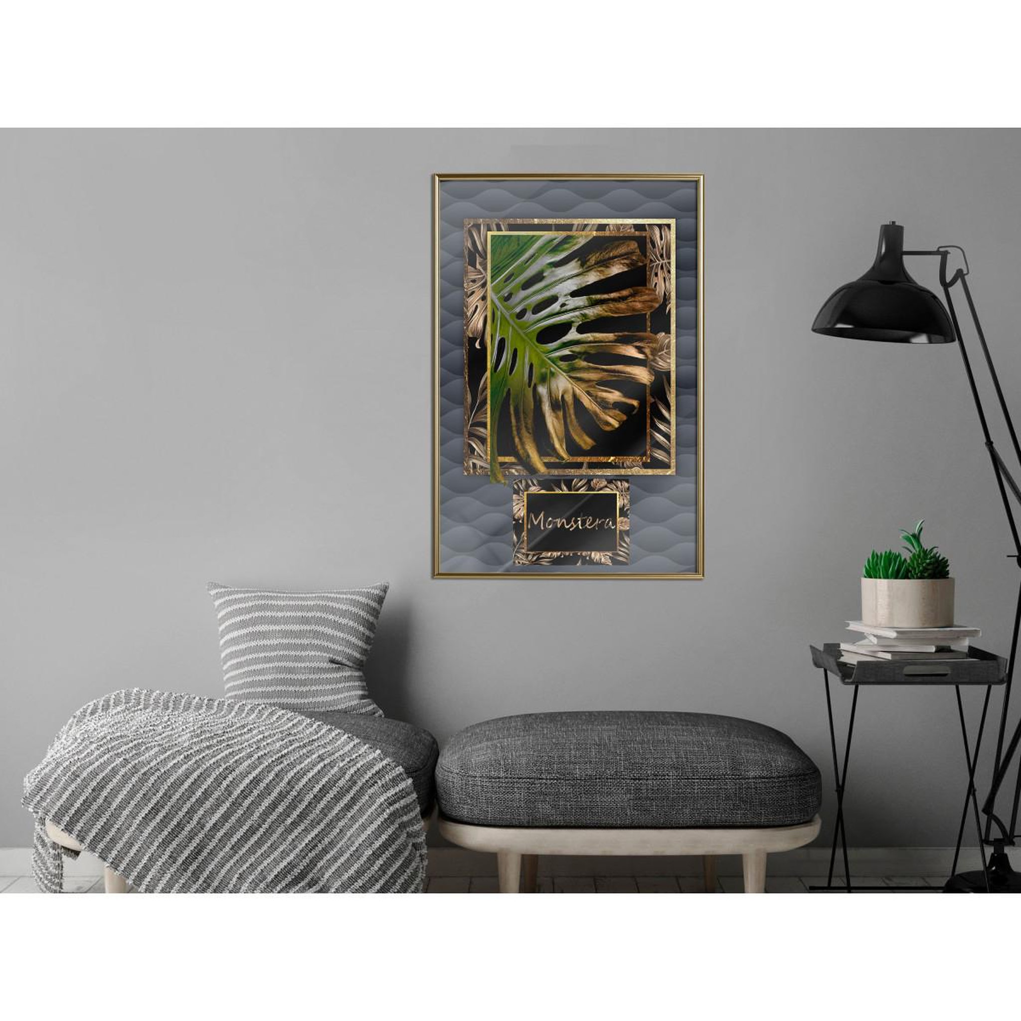 Voir la diapositive 2 : Paris Prix Affiche Murale Encadrée  Monstera in the Frame