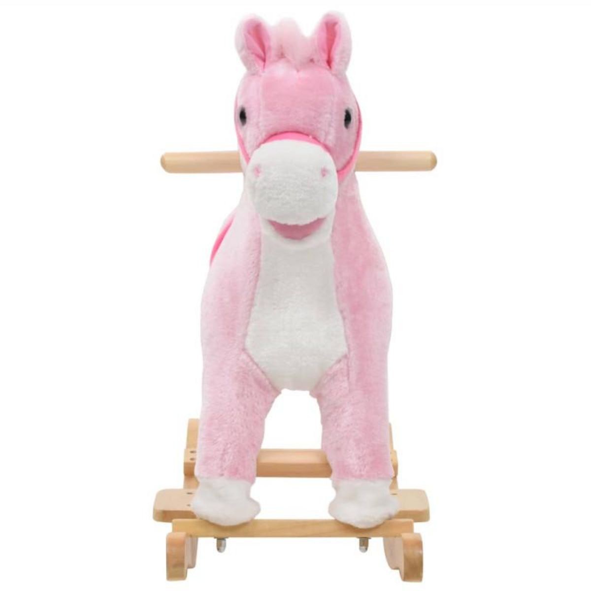 VIDAXL Cheval à bascule Peluche 65x32x58 cm Rose