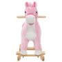 Voir la diapositive 3 : VIDAXL Cheval à bascule Peluche 65x32x58 cm Rose