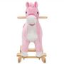 Voir la diapositive 3 : VIDAXL Cheval à bascule Peluche 65x32x58 cm Rose