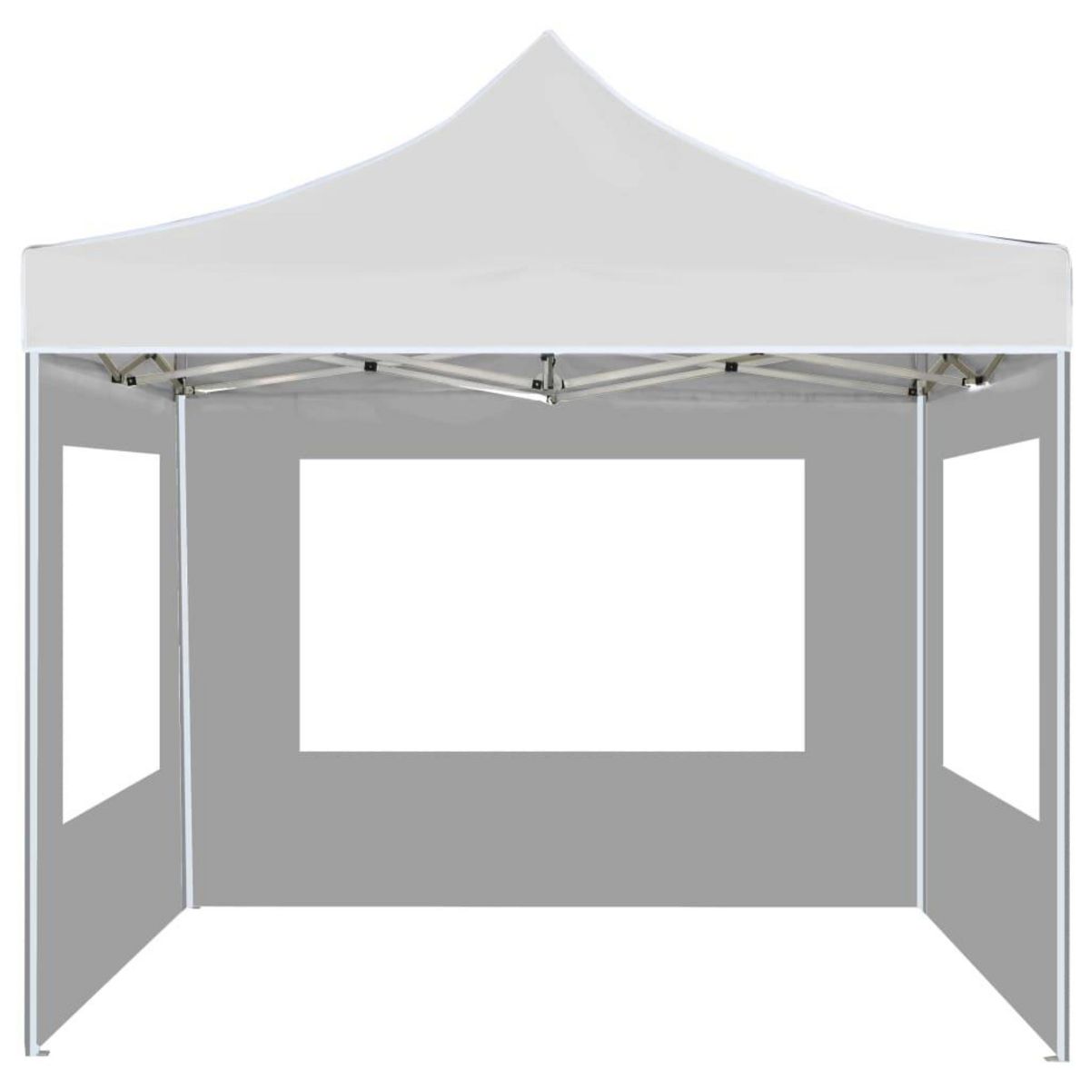 VIDAXL Tente de reception pliable avec parois Aluminium 2x2 m Blanc