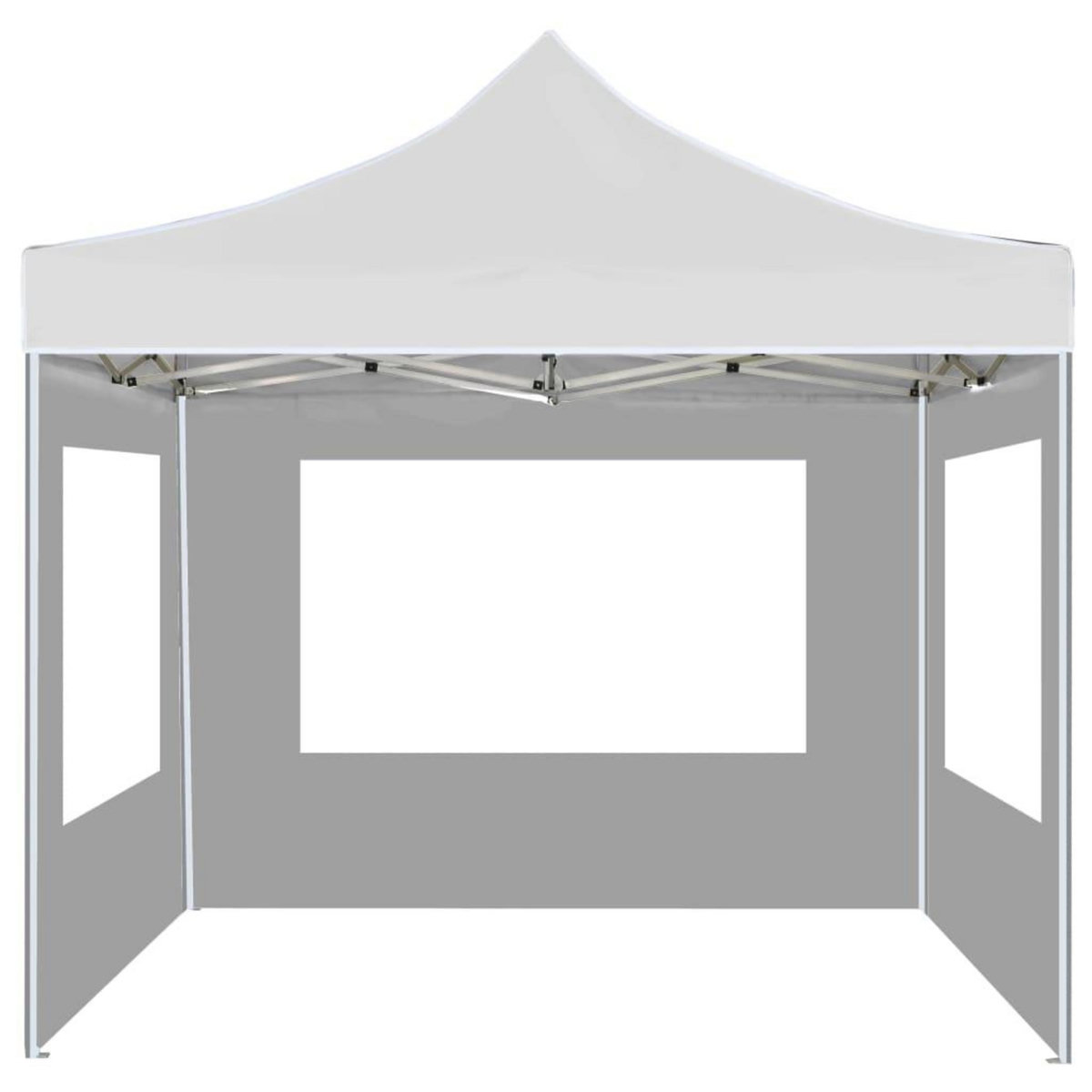 VIDAXL Tente de reception pliable avec parois Aluminium 2x2 m Blanc