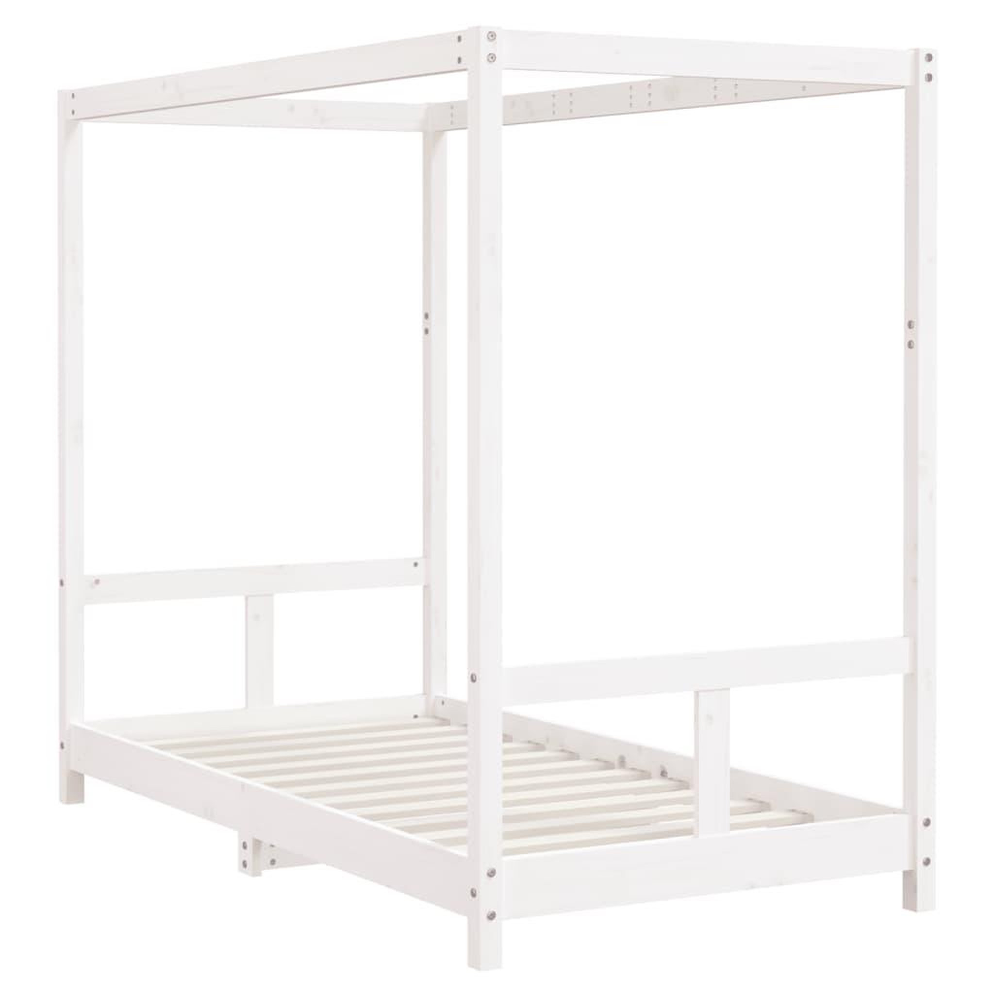 Voir la diapositive 3 : VIDAXL Cadre de lit pour enfant blanc 80x160 cm bois de pin massif