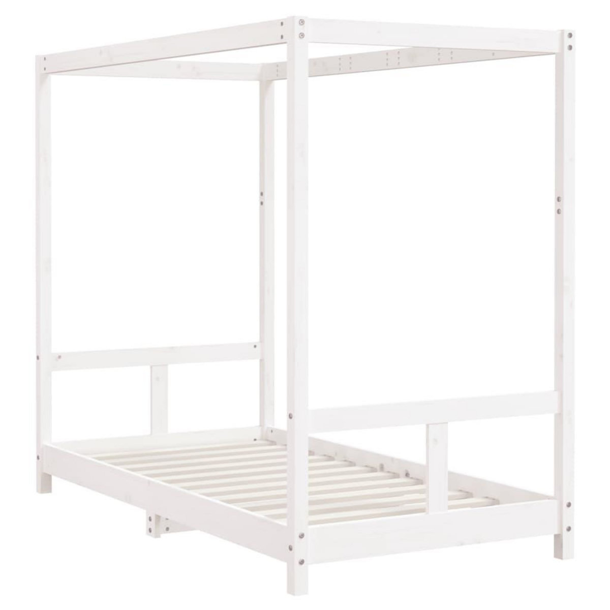 VIDAXL Cadre de lit pour enfant blanc 80x160 cm bois de pin massif