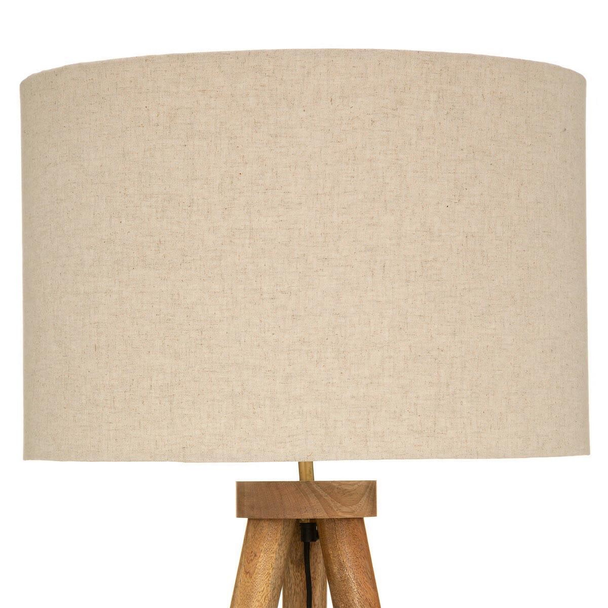 Voir la diapositive 3 : ATMOSPHERA Lampadaire trépied  olga  150cm beige lin
